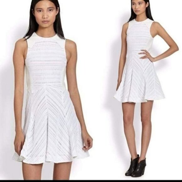 RAG & BONE White Basha Sleeveless Burnout Dress - Picture 1 of 16